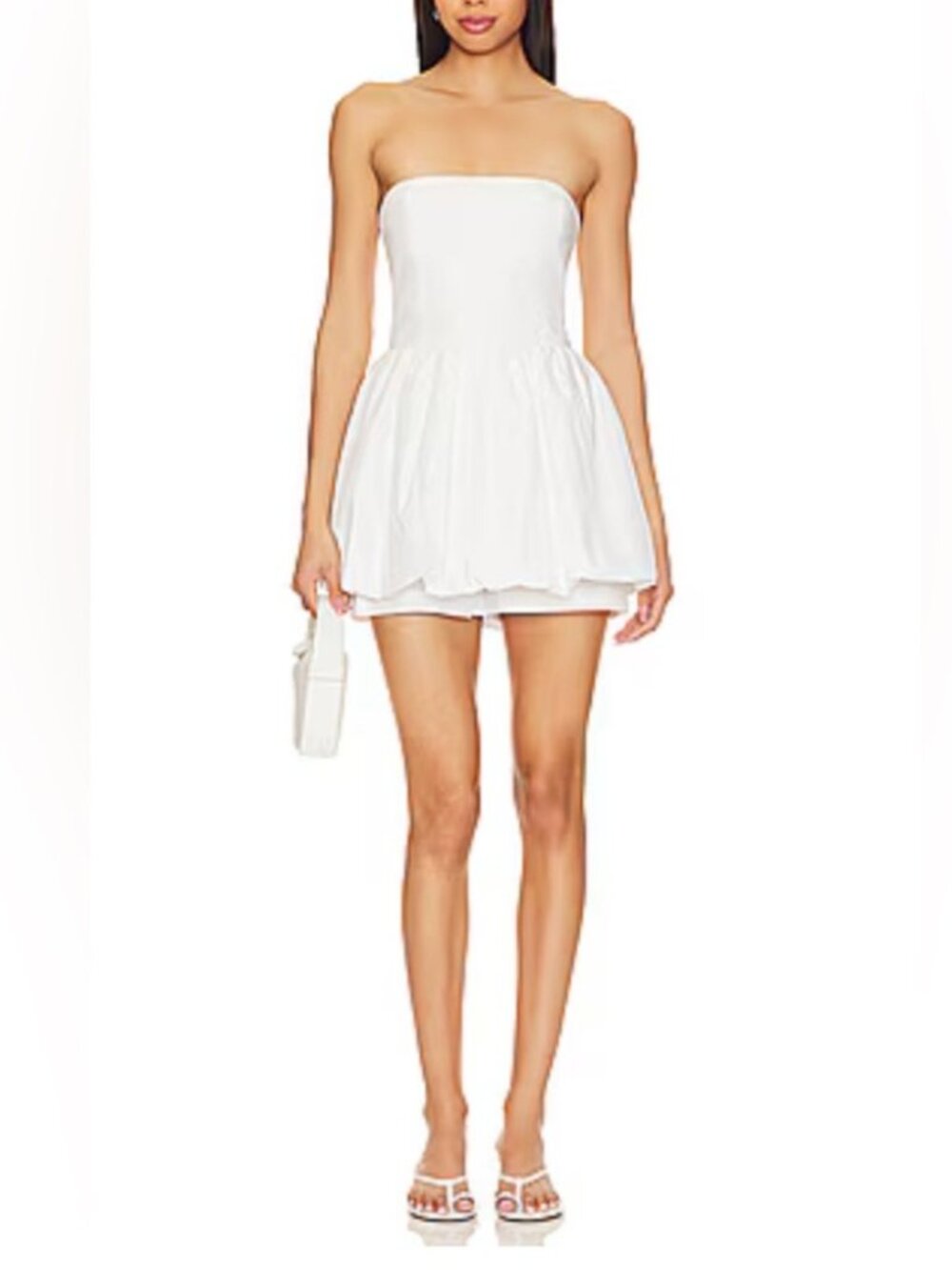 White Strapless Mini Dress Amanda Uprichard